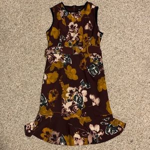 Ivanka Trump  Floral Dress, Burgandy/Gold